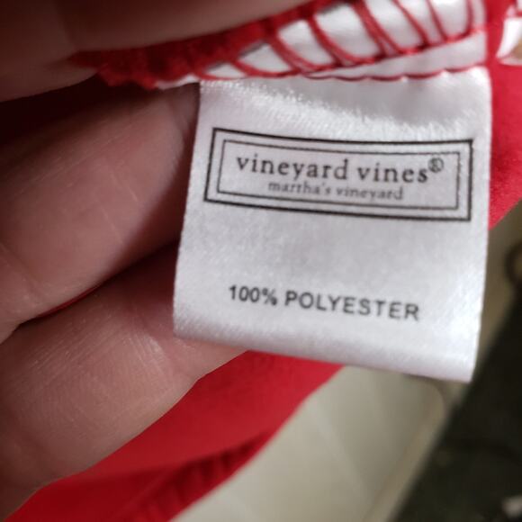 Vineyard Vines mens red fleece preppy pullover size small - Picture 6 of 8